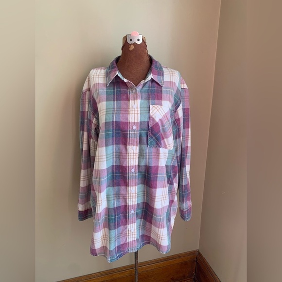 American eagle plaid casual button up shirt - Picture 1 of 8